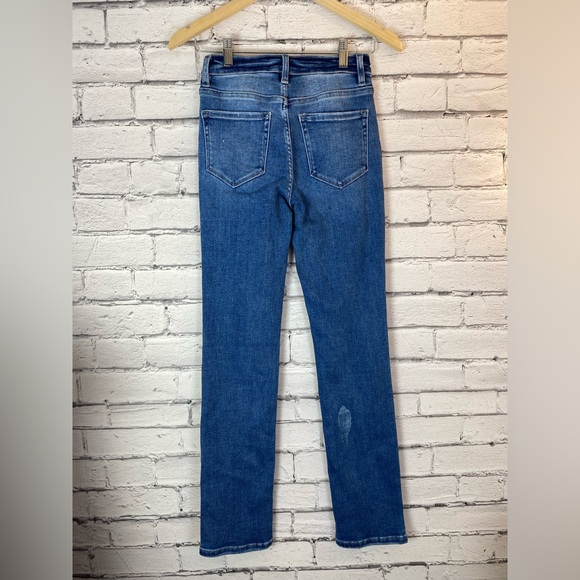 Vervet Blue Jeans By Flying Monkey High Rise Slim Jeans Distressed Size 25 NWOT - Picture 9 of 10